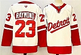 Men's Detroit Red Wings #23 Lucas Raymond White Red 2024-25 Stitched Jersey,baseball caps,new era cap wholesale,wholesale hats